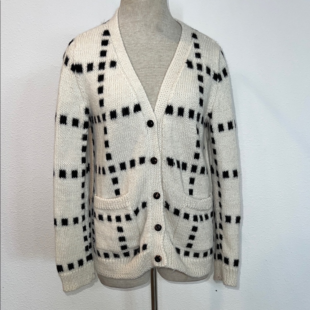 Dusen Dusen Grid Alpaca Cardigan
